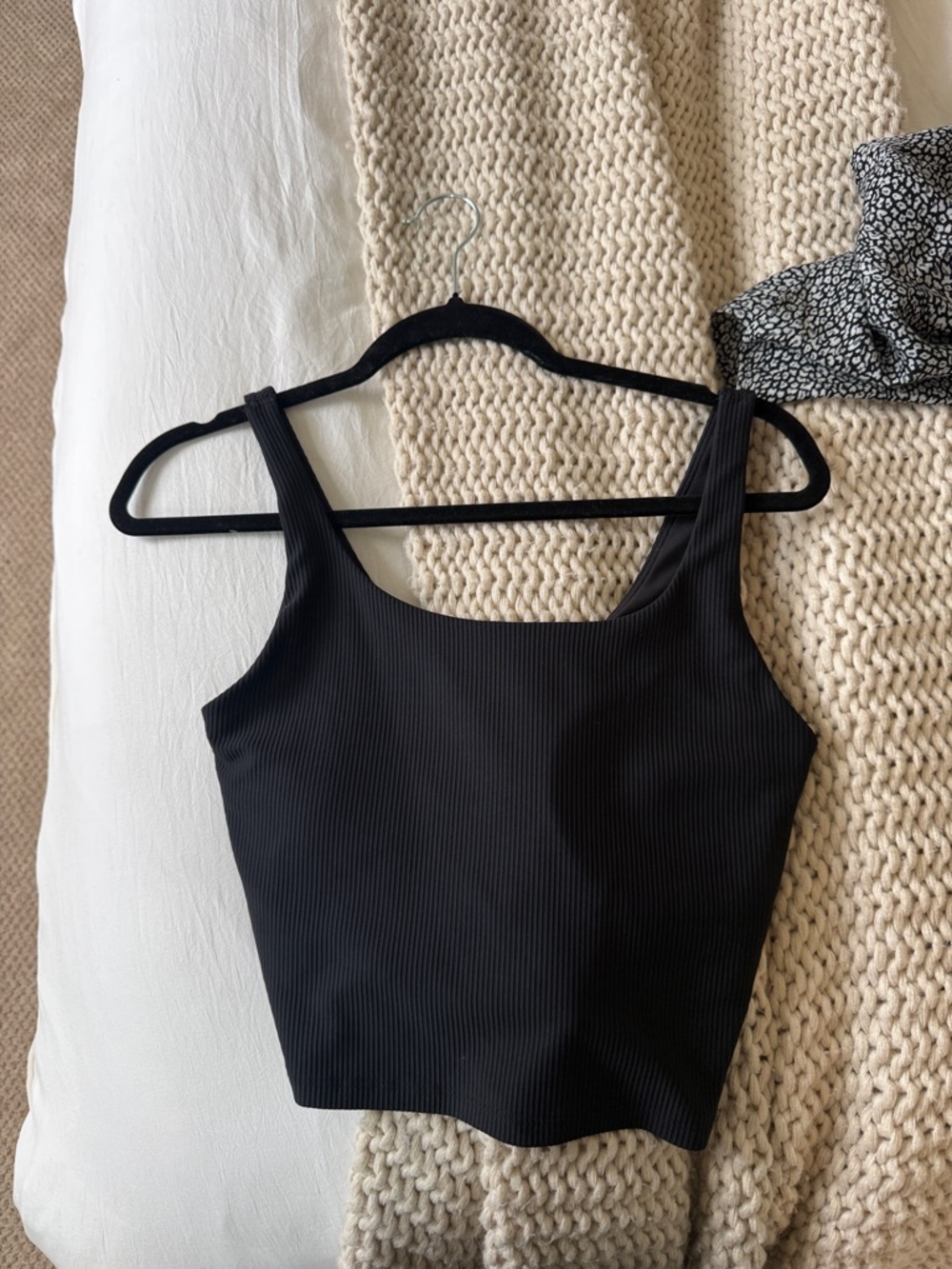 Old navy power soft Black Ribbed Tank Top